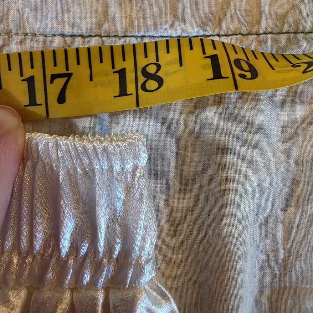Liquid Satin Bright White Pleated Midi Skirt High Waist Retro Cottagecore Small - Picture 4 of 6